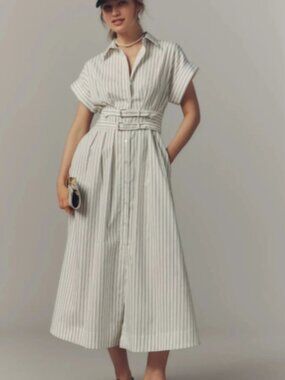 BNWT - Anthropologie Striped Maxi Dress with Belt